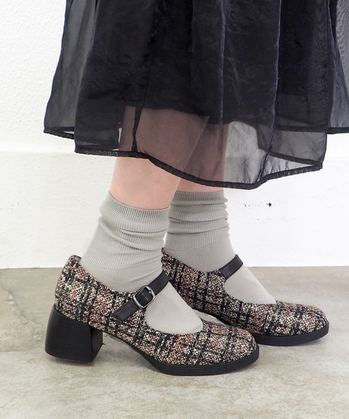 あしながおじさん（アシナガオジサン）の「ストラップパンプス　1310247（パンプス・レディース・ライトブルー/ブラック/ダークブラウン/マルチ/ベージュ系その他・24.5cm/24cm/23.5cm/23cm/22.5cm）」の5枚目の写真