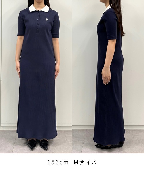 セール】＜U.S.POLOASSN.＞別注ワンポイント刺繍ポロ襟リブ