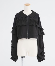 ジャケット/アウター（ブラック/黒色系・フリル）ファッション