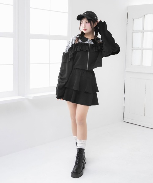 DearMyLoveRose(ディアマイラブローズ)の「ヨークレースフリルショートブルゾン【大きいサイズ有り】(その他アウター・レディース・グレー/ブラック/ブルーグレー/ブラック系その他/ベージュ/ベビーピンク・LL~3L/L~LL/M-L)」の16枚目の写真