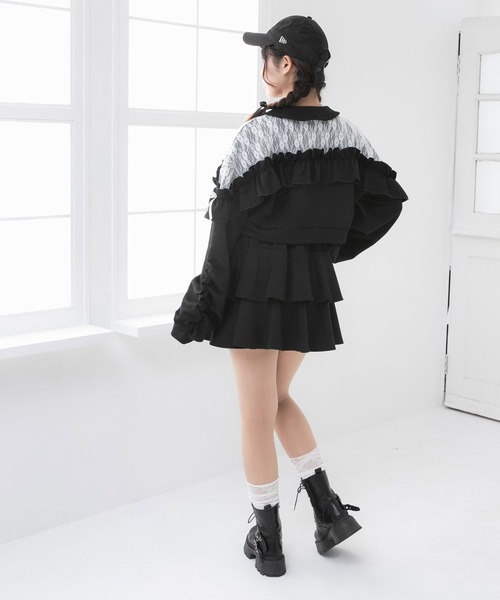 DearMyLoveRose(ディアマイラブローズ)の「ヨークレースフリルショートブルゾン【大きいサイズ有り】(その他アウター・レディース・グレー/ブラック/ブルーグレー/ブラック系その他/ベージュ/ベビーピンク・LL~3L/L~LL/M-L)」の17枚目の写真