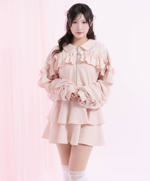 DearMyLoveRose(ディアマイラブローズ)の「ヨークレースフリルショートブルゾン【大きいサイズ有り】(その他アウター・レディース・グレー/ブラック/ブルーグレー/ブラック系その他/ベージュ/ベビーピンク・LL~3L/L~LL/M-L)」の20枚目の写真