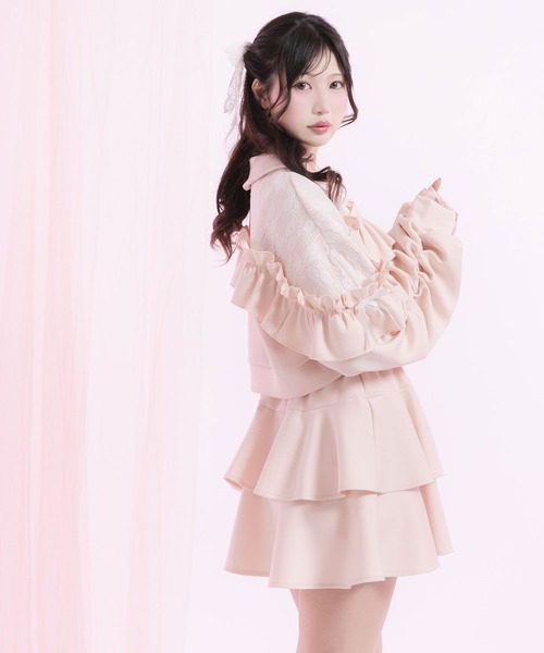 DearMyLoveRose(ディアマイラブローズ)の「ヨークレースフリルショートブルゾン【大きいサイズ有り】(その他アウター・レディース・グレー/ブラック/ブルーグレー/ブラック系その他/ベージュ/ベビーピンク・LL~3L/L~LL/M-L)」の22枚目の写真