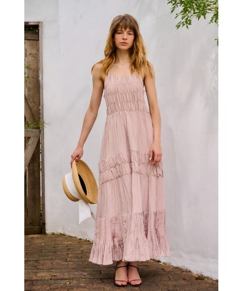 美品 エステラケー Estella.k レース ロングドレス ティアード フレア 美品 エステラケー Estella.k レース ロングドレス ティアード