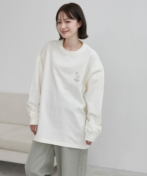 coen(コーエン)の「RYO KANEYASU × コーエン アニマルプリントロングスリーブTシャツ(Tシャツ/カットソー・メンズ・ダークグレー/イエロー/オフホワイト/ライトブルー・S/M/L/XL)」の10枚目の写真