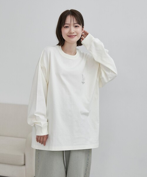 coen(コーエン)の「RYO KANEYASU × コーエン アニマルプリントロングスリーブTシャツ(Tシャツ/カットソー・メンズ・ダークグレー/イエロー/オフホワイト/ライトブルー・S/M/L/XL)」の12枚目の写真