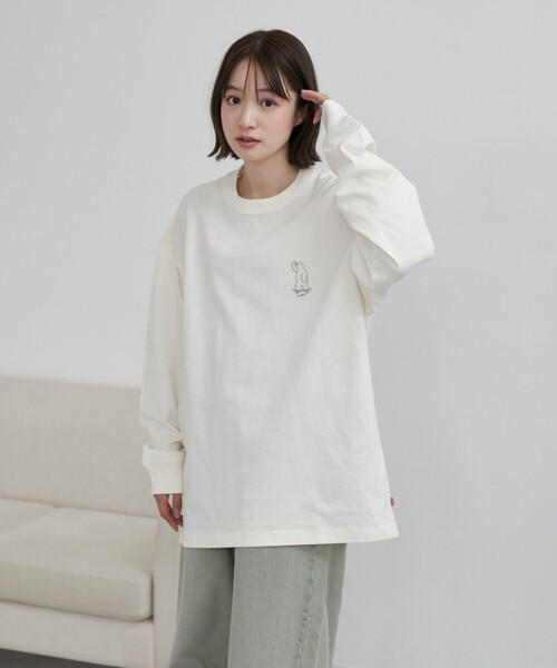 coen(コーエン)の「RYO KANEYASU × コーエン アニマルプリントロングスリーブTシャツ(Tシャツ/カットソー・メンズ・ダークグレー/イエロー/オフホワイト/ライトブルー・S/M/L/XL)」の14枚目の写真