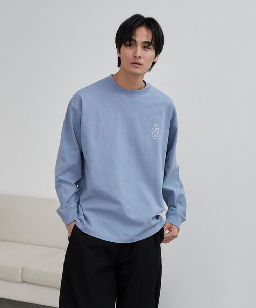 coen(コーエン)の「RYO KANEYASU × コーエン アニマルプリントロングスリーブTシャツ(Tシャツ/カットソー・メンズ・ダークグレー/イエロー/オフホワイト/ライトブルー・S/M/L/XL)」の17枚目の写真