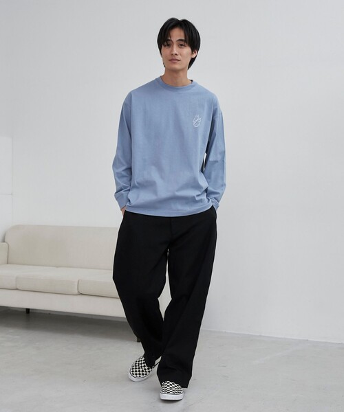 coen(コーエン)の「RYO KANEYASU × コーエン アニマルプリントロングスリーブTシャツ(Tシャツ/カットソー・メンズ・ダークグレー/イエロー/オフホワイト/ライトブルー・S/M/L/XL)」の18枚目の写真