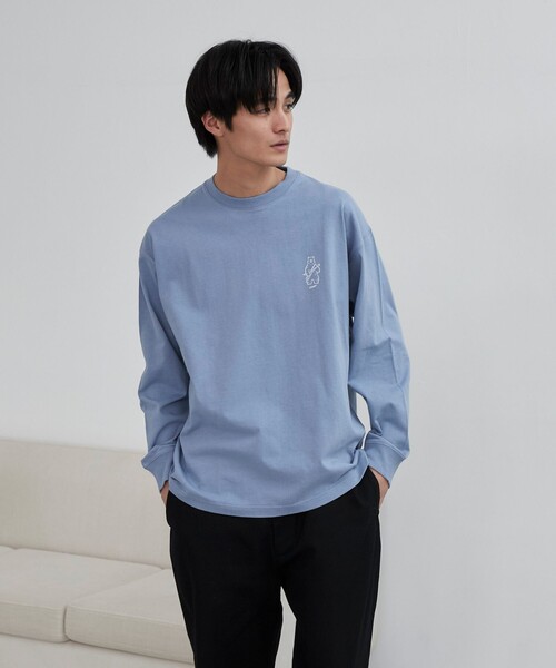 coen(コーエン)の「RYO KANEYASU × コーエン アニマルプリントロングスリーブTシャツ(Tシャツ/カットソー・メンズ・ダークグレー/イエロー/オフホワイト/ライトブルー・S/M/L/XL)」の19枚目の写真