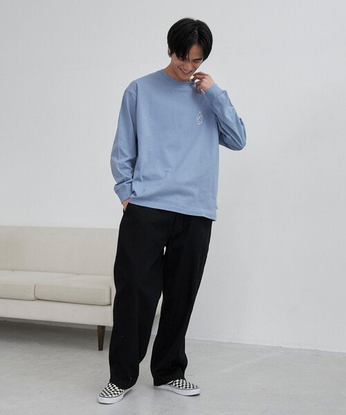 coen(コーエン)の「RYO KANEYASU × コーエン アニマルプリントロングスリーブTシャツ(Tシャツ/カットソー・メンズ・ダークグレー/イエロー/オフホワイト/ライトブルー・S/M/L/XL)」の20枚目の写真