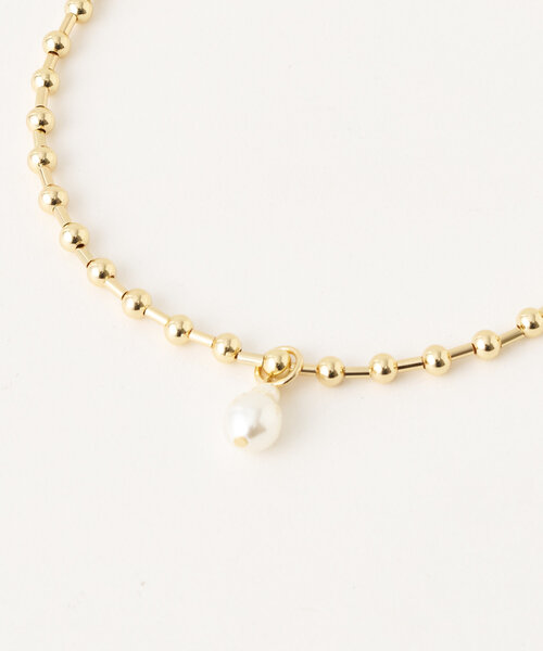 DISCOAT（ディスコート）の「【GOLDY】パールボールチェーンネックカフ（ネックレス・レディース・ゴールド/シルバー・FREE）」の6枚目の写真