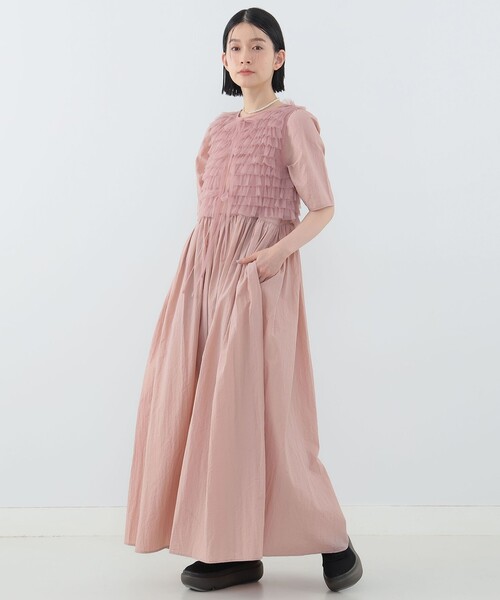 CAROLINA GLASER(カロリナ グレイサー)の「【COLLABORATION】Aya / フリルベスト付 ワンピース(ワンピース・レディース・インディゴブルー/ピンク・SMALL/MEDIUM)」の14枚目の写真