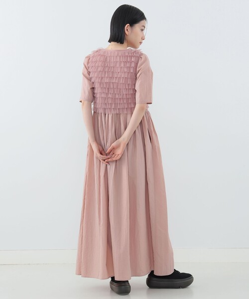 CAROLINA GLASER(カロリナ グレイサー)の「【COLLABORATION】Aya / フリルベスト付 ワンピース(ワンピース・レディース・インディゴブルー/ピンク・SMALL/MEDIUM)」の15枚目の写真