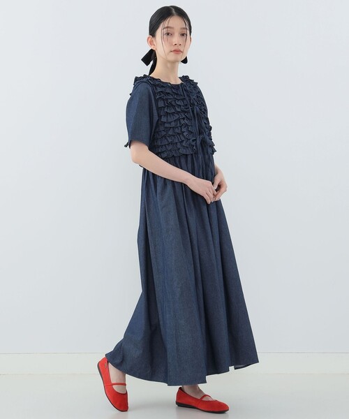 CAROLINA GLASER(カロリナ グレイサー)の「【COLLABORATION】Aya / フリルベスト付 ワンピース(ワンピース・レディース・インディゴブルー/ピンク・SMALL/MEDIUM)」の18枚目の写真