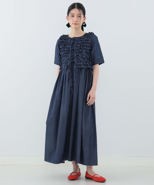 CAROLINA GLASER(カロリナ グレイサー)の「【COLLABORATION】Aya / フリルベスト付 ワンピース(ワンピース・レディース・インディゴブルー/ピンク・SMALL/MEDIUM)」の19枚目の写真