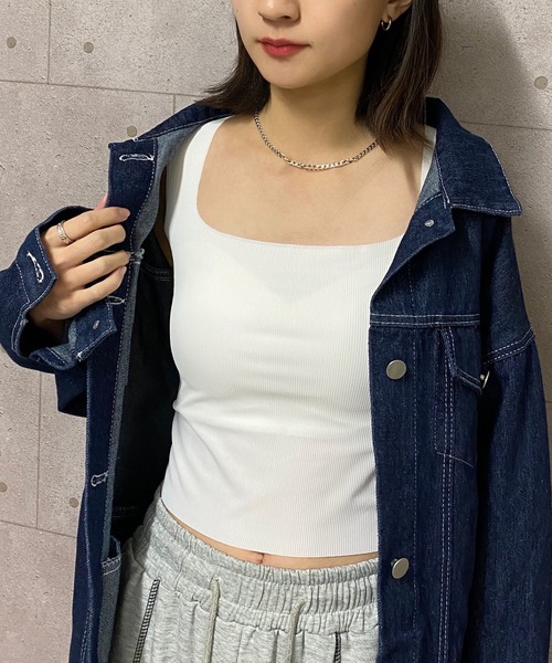 NANEA（ナネア）の「カップ付きシームレスタンクトップ（タンクトップ・レディース・ホワイト/ブラック/ベージュ/グレー・フリー/X-LARGE）」の14枚目の写真