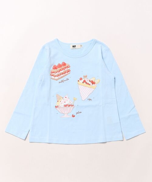 セール】いちごスイーツプリント長袖Tシャツ(100～160)（Tシャツ