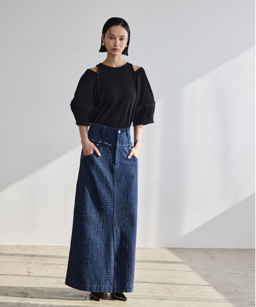 AIC.（エーアイシー）の「カットアウトコクーンスリーブサーマルトップス（Tシャツ/カットソー・レディース・キナリ/ブラック・FREE）」の12枚目の写真