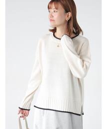 Lugnoncure | 編地切替配色クルーネックニット(ニット/セーター)