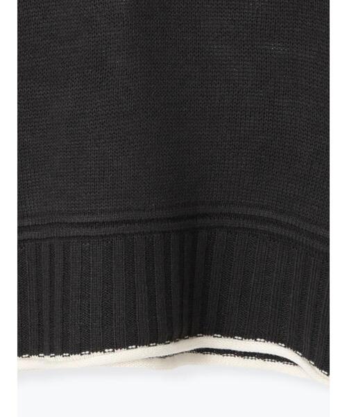 Lugnoncure（ルノンキュール）の「編地切替配色クルーネックニット（ニット/セーター・レディース・グレー/チャコールグレー/オフホワイト・F）」の19枚目の写真