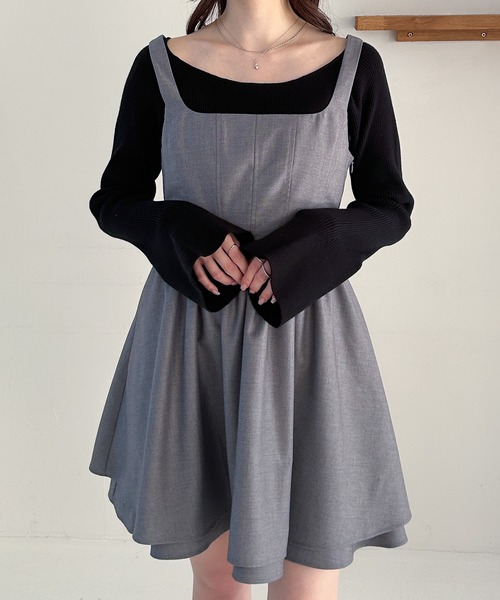 セール】フレアギャザーキャミミニワンピース 302780（ワンピース