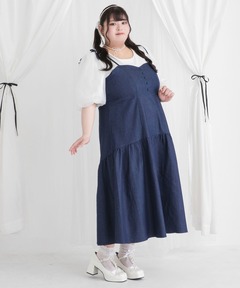 2WAY DENIM RANDOM SHIRRING DRESS（ワンピース）｜Ameri（アメリ）の