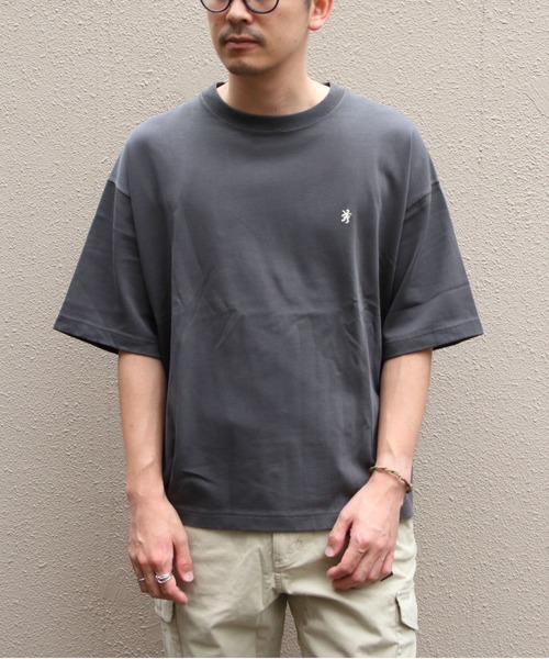 GYMPHLEX(ジムフレックス)の「GYMPHLEX/ジムフレックス クルーネックショートスリーブTEE CREW NECK SHORTSLEEVE TEE GY-C0441 DDH(Tシャツ/カットソー・メンズ・ベージュ/チャコールグレー/ブラウン・M/L)」の17枚目の写真