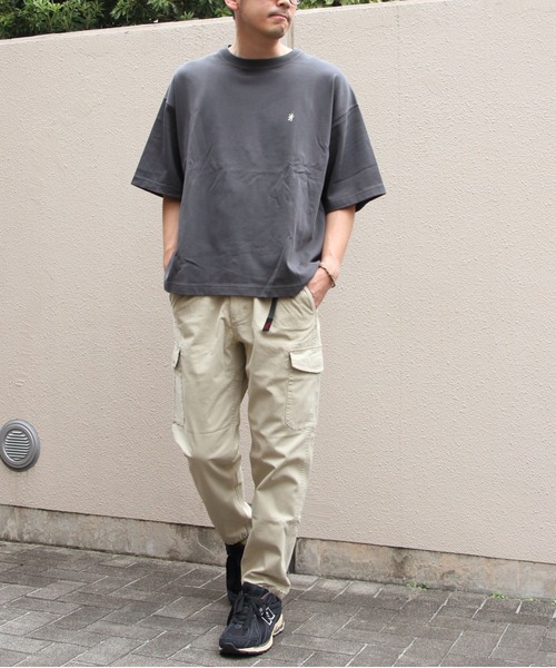 GYMPHLEX(ジムフレックス)の「GYMPHLEX/ジムフレックス クルーネックショートスリーブTEE CREW NECK SHORTSLEEVE TEE GY-C0441 DDH(Tシャツ/カットソー・メンズ・ベージュ/チャコールグレー/ブラウン・M/L)」の14枚目の写真