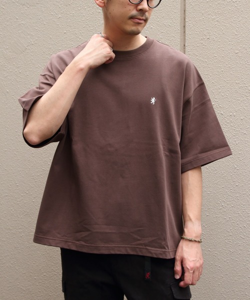GYMPHLEX(ジムフレックス)の「GYMPHLEX/ジムフレックス クルーネックショートスリーブTEE CREW NECK SHORTSLEEVE TEE GY-C0441 DDH(Tシャツ/カットソー・メンズ・ベージュ/チャコールグレー/ブラウン・M/L)」の9枚目の写真