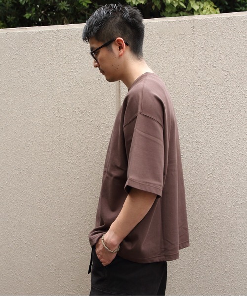 GYMPHLEX(ジムフレックス)の「GYMPHLEX/ジムフレックス クルーネックショートスリーブTEE CREW NECK SHORTSLEEVE TEE GY-C0441 DDH(Tシャツ/カットソー・メンズ・ベージュ/チャコールグレー/ブラウン・M/L)」の8枚目の写真