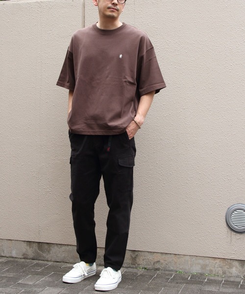GYMPHLEX(ジムフレックス)の「GYMPHLEX/ジムフレックス クルーネックショートスリーブTEE CREW NECK SHORTSLEEVE TEE GY-C0441 DDH(Tシャツ/カットソー・メンズ・ベージュ/チャコールグレー/ブラウン・M/L)」の6枚目の写真