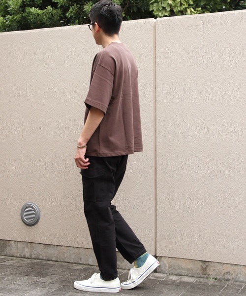 GYMPHLEX(ジムフレックス)の「GYMPHLEX/ジムフレックス クルーネックショートスリーブTEE CREW NECK SHORTSLEEVE TEE GY-C0441 DDH(Tシャツ/カットソー・メンズ・ベージュ/チャコールグレー/ブラウン・M/L)」の5枚目の写真