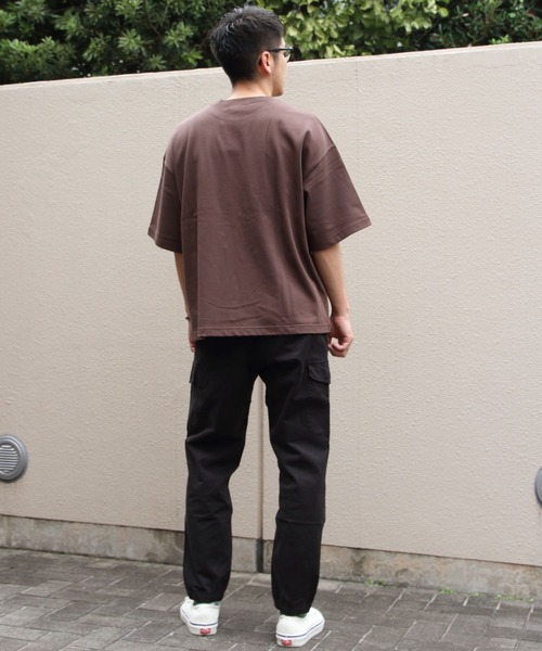 GYMPHLEX(ジムフレックス)の「GYMPHLEX/ジムフレックス クルーネックショートスリーブTEE CREW NECK SHORTSLEEVE TEE GY-C0441 DDH(Tシャツ/カットソー・メンズ・ベージュ/チャコールグレー/ブラウン・M/L)」の4枚目の写真