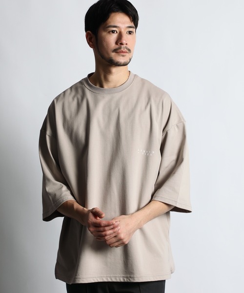 LANVIN en Bleu（ランバンオンブルー）の「2層構造 COOLMAX(クールマックス) ルーズフィット シンプルTシャツ（Tシャツ/カットソー・メンズ・ホワイト/ブラック/グレイッシュベージュ・50/48/46/52）」の20枚目の写真