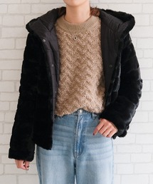 フェイクファーリバーシブルショートコート