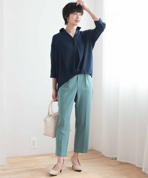 aquagarage(アクアガレージ)の「激伸びセンタープレスタックパンツ(その他パンツ・レディース・ダークグリーン/パープル/ベージュ/グリーン/ラベンダー・M/L)」の14枚目の写真