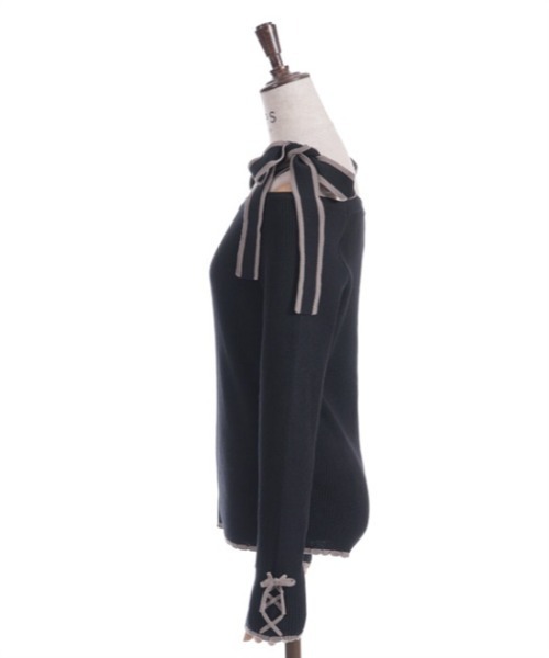 axes femme（アクシーズファム）の「ショルダーリボンニット（ニット/セーター・レディース・ホワイト/ブラック/ミント・FREE）」の20枚目の写真