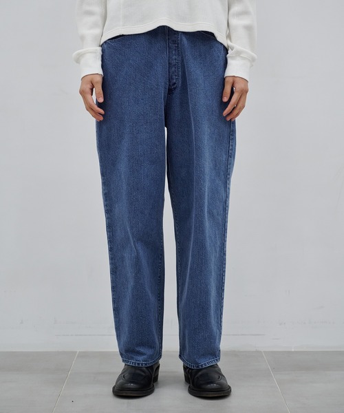 CONZ（コンズ）の「WIDE DENIM PT　USED（デニムパンツ・メンズ・インディゴブルー・M/S）」の9枚目の写真