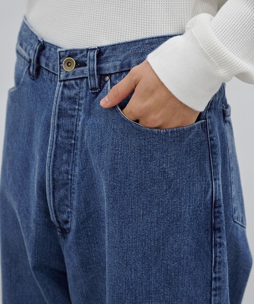 CONZ（コンズ）の「WIDE DENIM PT　USED（デニムパンツ・メンズ・インディゴブルー・M/S）」の2枚目の写真