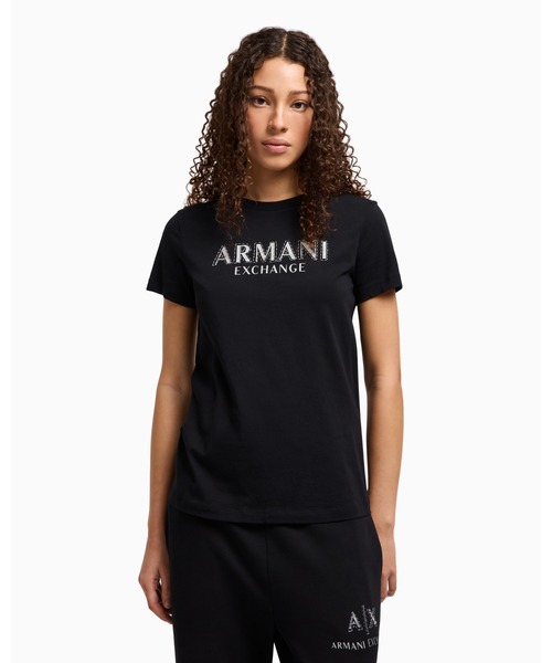 ARMANI EXCHANGE（アルマーニエクスチェンジ）の「【A|X アルマーニ エクスチェンジ】AXロゴ 半袖クルーネックTシャツ/REGULAR（Tシャツ/カットソー・レディース・ブラック/ホワイト・LARGE/SMALL/MEDIUM/X-SMALL）」の11枚目の写真