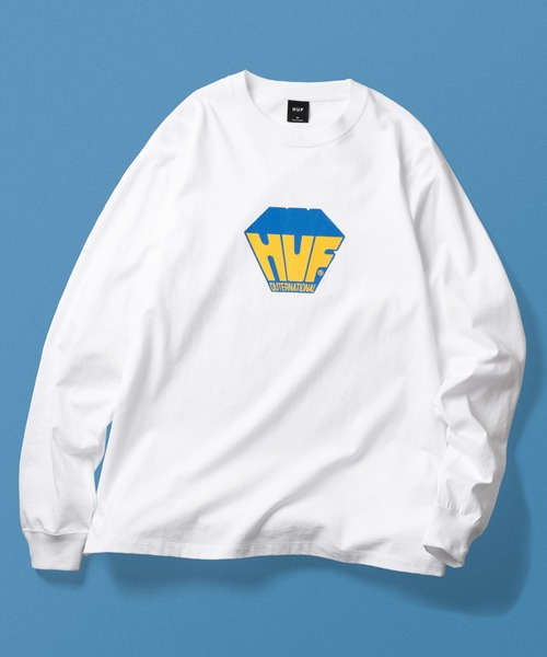 HUF（ハフ）の「BIG BLOCK LS TEE（Tシャツ/カットソー・メンズ・ブラック/ブルー/ホワイト・X-SMALL/SMALL/MEDIUM/LARGE/X-LARGE/XX-LARGE）」の2枚目の写真