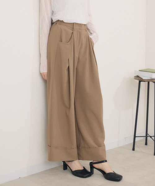 Paradise Picnic（パラダイスピクニック）の「TRANOI. カラータックワイドパンツ（その他パンツ・レディース・ベージュ/ミント/ブラック/ブラウン/ブルー/グリーン/ピンク・FREE）」の15枚目の写真
