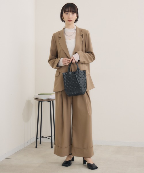 Paradise Picnic（パラダイスピクニック）の「TRANOI. カラータックワイドパンツ（その他パンツ・レディース・ベージュ/ミント/ブラック/ブラウン/ブルー/グリーン/ピンク・FREE）」の10枚目の写真