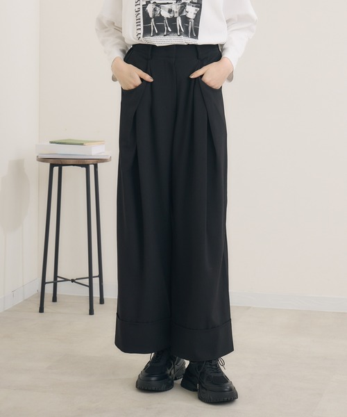 Paradise Picnic（パラダイスピクニック）の「TRANOI. カラータックワイドパンツ（その他パンツ・レディース・ベージュ/ミント/ブラック/ブラウン/ブルー/グリーン/ピンク・FREE）」の21枚目の写真