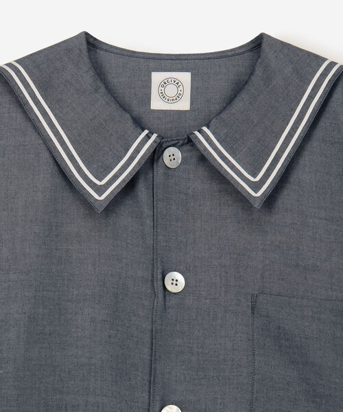 ORCIVAL（オーシバル）の「ORCIVAL | ダンガリー セーラーワンピース WOMEN（ワンピース・レディース・ダークネイビー/ブルー・1）」の5枚目の写真