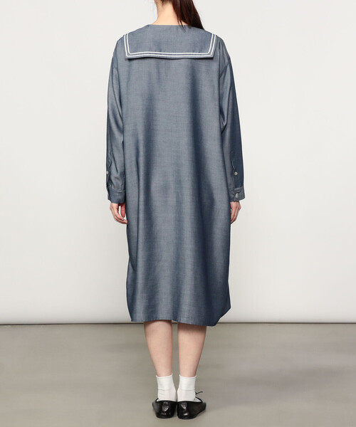 ORCIVAL（オーシバル）の「ORCIVAL | ダンガリー セーラーワンピース WOMEN（ワンピース・レディース・ダークネイビー/ブルー・1）」の14枚目の写真