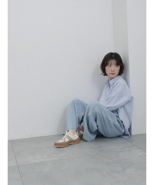 Samansa Mos2 blue（サマンサモスモスブルー）の「ジャーマントレーナー厚底スニーカー（ドレスシューズ・レディース・ブラック/オフホワイト・M/L）」の22枚目の写真