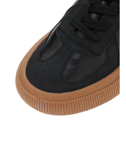 Samansa Mos2 blue（サマンサモスモスブルー）の「ジャーマントレーナー厚底スニーカー（ドレスシューズ・レディース・ブラック/オフホワイト・M/L）」の5枚目の写真