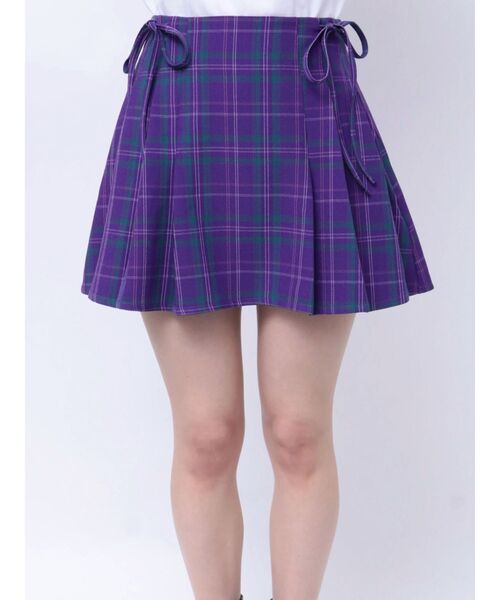 jouetie（ジュエティ）の「【FRUITSZIPPER仲川瑠夏】リボンプリーツスカート（スカート・レディース・パープル・MEDIUM）」の5枚目の写真